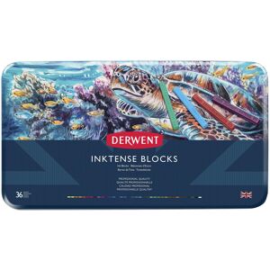 Derwent Inktense Blocks 36 Tin, Set of 36 Water-Colours, 8mm Block, Water-Solubl Derwent Inktense Blocks 36 Tin, Set of 36 Water-Colours, 8mm Block, Water-Solubl