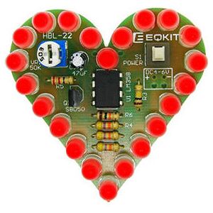 GreenZech 3Pcs Heart Shaped Red Light Kit DIY Breathing Light Parts DC4-6V Speed Adjustabl GreenZech 3Pcs Heart Shaped Red Light Kit DIY Breathing Light Parts DC4-6V Speed Adjustabl