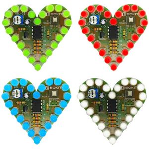 GreenZech (Green) Heart Shaped Light Kit DIY LED Flash Breathing Light Parts Red Green Blu GreenZech (Green) Heart Shaped Light Kit DIY LED Flash Breathing Light Parts Red Green Blu