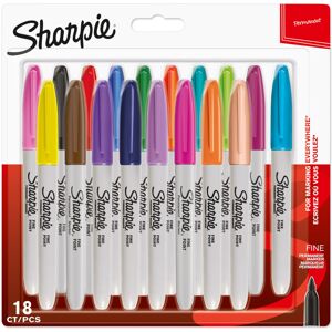 Sharpie Permanent Markers Fine Point Assorted Fun Colours 18 Count Sharpie Permanent Markers Fine Point Assorted Fun Colours 18 Count
