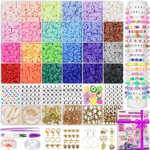 Gionlion 6000 Clay Beads Bracelet Making Kit, Friendship Bracelet Kits Preppy Be Gionlion 6000 Clay Beads Bracelet Making Kit, Friendship Bracelet Kits Preppy Be