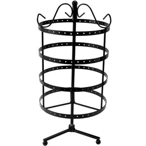 Typecat 144 Holes Round Rotating Jewellery Display Stand Black Metal Earrings Holder Org Typecat 144 Holes Round Rotating Jewellery Display Stand Black Metal Earrings Holder Org