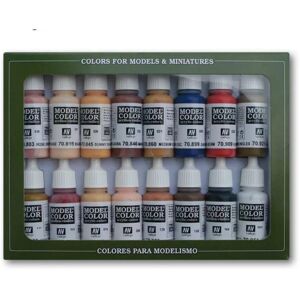 Vallejo Model Color Face Skin Colours Acrylic Paint Set - Assorted Colours (Pack Vallejo Model Color Face Skin Colours Acrylic Paint Set - Assorted Colours (Pack