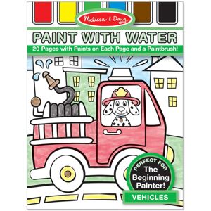 Melissa & Doug Paint With Water - Vehicles 20 Perforated Pages With Spillproof Melissa & Doug Paint With Water - Vehicles 20 Perforated Pages With Spillproof