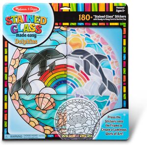 Melissa & Doug Stained Glass Made Easy Craft Kit: Dolphins - 180+ Stickers Oce Melissa & Doug Stained Glass Made Easy Craft Kit: Dolphins - 180+ Stickers Oce
