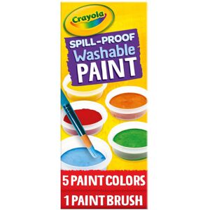 Crayola Spill Proof Paint Set (5ct) Washable Paint for Kids Craft Supplies for Crayola Spill Proof Paint Set (5ct) Washable Paint for Kids Craft Supplies for