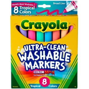 Crayola Washable Markers Assorted Tropical Colors 8 Count Crayola Washable Markers Assorted Tropical Colors 8 Count
