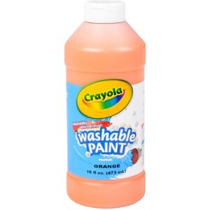 Crayola; Washable Paint Orange; Art Tools; 16-Ounce Plastic Squeeze Bottle Bri Crayola; Washable Paint Orange; Art Tools; 16-Ounce Plastic Squeeze Bottle Bri