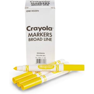 Crayola Broad Line Markers - Yellow (12ct) Markers For Kids Bulk School Suppli Crayola Broad Line Markers - Yellow (12ct) Markers For Kids Bulk School Suppli