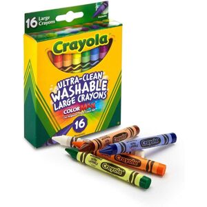 Crayola 52-3281 Large Washable Crayons Assorted Colors 16 Count (Pack of 2) Crayola 52-3281 Large Washable Crayons Assorted Colors 16 Count (Pack of 2)