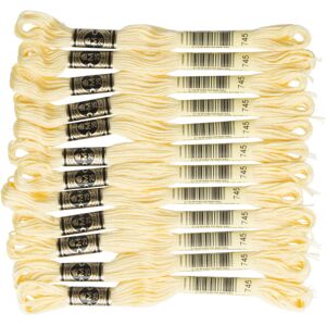 DMC 6-Strand Embroidery Cotton Floss Light Pale Yellow DMC 6-Strand Embroidery Cotton Floss Light Pale Yellow
