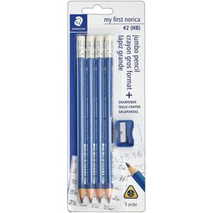 STAEDTLER My First Norica Triangular Learner's Pencil + Sharpener 5ct STAEDTLER My First Norica Triangular Learner's Pencil + Sharpener 5ct