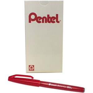 Pentel Arts Sign Pen Touch Fude Brush Tip Red Ink Box of 12 (SES15C-B) Pentel Arts Sign Pen Touch Fude Brush Tip Red Ink Box of 12 (SES15C-B)