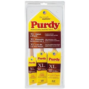Purdy XL 1 1-1/2 and 2 in. W Assorted Polyester Paint Brush Set Purdy XL 1 1-1/2 and 2 in. W Assorted Polyester Paint Brush Set