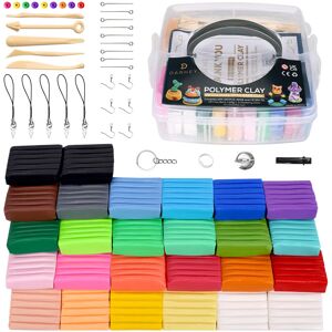 Darhey Polymer Clay Set of 26 Colors Multicolour Nontoxic Oven Bake Soft Modelli Darhey Polymer Clay Set of 26 Colors Multicolour Nontoxic Oven Bake Soft Modelli