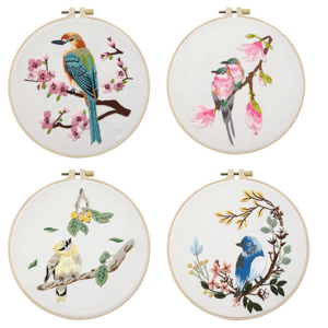 Typecat Embroidery Kits 4Pack Embroidery Kits for Adults Embroidery Kit for Beginners Ha Typecat Embroidery Kits 4Pack Embroidery Kits for Adults Embroidery Kit for Beginners Ha