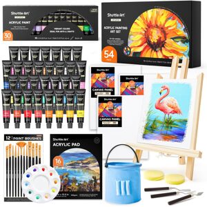 Shuttle Art 54 Pack Acrylic Paint Set, Acrylic Painting Set with 30 Colours Acry Shuttle Art 54 Pack Acrylic Paint Set, Acrylic Painting Set with 30 Colours Acry