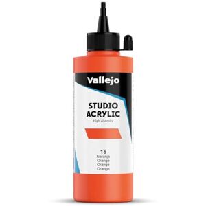 Vallejo : Studio Acrylic Paint : 200ml : Orange (Camium Orange Hue) Vallejo : Studio Acrylic Paint : 200ml : Orange (Camium Orange Hue)