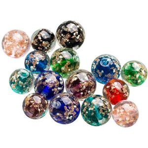 Kricely (As show, One size) 20 Pcs 12MM Fluorescent Glass Beads Big Hole Charms DIY Roun Kricely (As show, One size) 20 Pcs 12MM Fluorescent Glass Beads Big Hole Charms DIY Roun