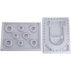 Kricely (As show, One size) 2PCS Creative DIY Design Plate for Jewelry Beads Bracelet Ne Kricely (As show, One size) 2PCS Creative DIY Design Plate for Jewelry Beads Bracelet Ne