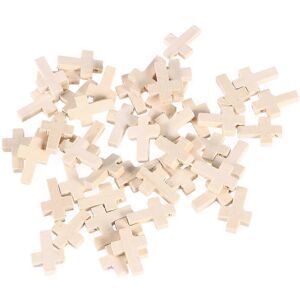 Kricely (As show, One size) 50PC Wooden Unfinished Cross Pendants Beads Dyed Natural Pol Kricely (As show, One size) 50PC Wooden Unfinished Cross Pendants Beads Dyed Natural Pol