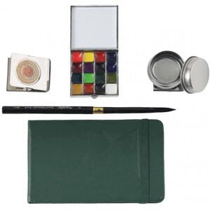 Unbranded (E) Portable Watercolor Travel Set, Mini Palettes, Sketchbook, Watercolor Pencil Unbranded (E) Portable Watercolor Travel Set, Mini Palettes, Sketchbook, Watercolor Pencil