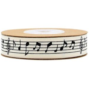 Kricely (As show, One size) 1 Roll 10M Music Character Printed Ribbons Bow-knot Making C Kricely (As show, One size) 1 Roll 10M Music Character Printed Ribbons Bow-knot Making C