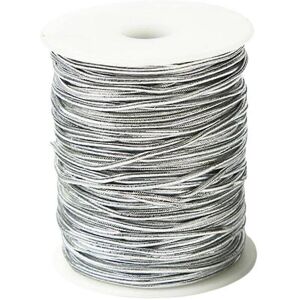 Unbranded (Silver 1mm) Metallic Stretch Cord Elastic Cords Braided Beading Cord Gold Elast Unbranded (Silver 1mm) Metallic Stretch Cord Elastic Cords Braided Beading Cord Gold Elast