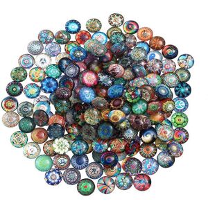 Kricely (As show, One size) 100pcs 12mm Mixed Round Mosaic Tiles for Crafts Glass Mosaic Kricely (As show, One size) 100pcs 12mm Mixed Round Mosaic Tiles for Crafts Glass Mosaic