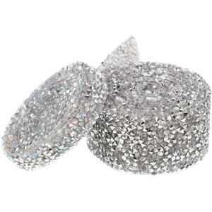 Kricely (As show, One size) 2 rolls of Rhinestone Ribbon Strips Self Adhesive Rhinestone Kricely (As show, One size) 2 rolls of Rhinestone Ribbon Strips Self Adhesive Rhinestone