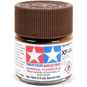 Tamiya 81764 Acrylic Mini XF-64 Red Brown Paint Tamiya 81764 Acrylic Mini XF-64 Red Brown Paint