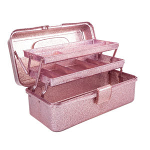 Typecat Glitter Pink & Craft Tool Storage Box,3-Layer Stackable Carry Tackle Box Sewing Typecat Glitter Pink & Craft Tool Storage Box,3-Layer Stackable Carry Tackle Box Sewing