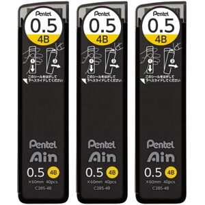 Pentel Ain AMZ-XC2854B3P Mechanical Lead 0.02 inches (0.5 mm) 4B 3 Pieces Pentel Ain AMZ-XC2854B3P Mechanical Lead 0.02 inches (0.5 mm) 4B 3 Pieces