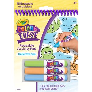 Crayola Color and Erase Reusable Activity Pad - Under The Sea Ocean Coloring Pa Crayola Color and Erase Reusable Activity Pad - Under The Sea Ocean Coloring Pa
