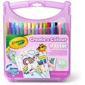 Crayola Pastel Create & Carry Case 65+ Pieces Including Markers, Stickers, Line Art Crayola Pastel Create & Carry Case 65+ Pieces Including Markers, Stickers, Line Art