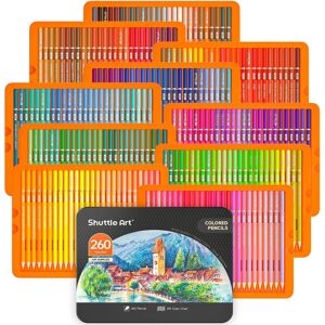Shuttle Art 260 Colouring Pencils, Professional Coloured Pencils Set for Adult C Shuttle Art 260 Colouring Pencils, Professional Coloured Pencils Set for Adult C