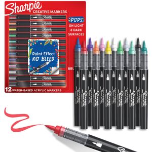 Sharpie Creative Marker Acrylic Paint Pens Brush-Tip, Water-Based Paint Marker Sharpie Creative Marker Acrylic Paint Pens Brush-Tip, Water-Based Paint Marker