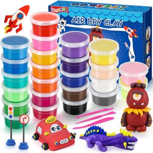 iFergoo Air Dry Clay, 24 Colors Modelling Clay Ultra Light Magic Clay, Soft & St iFergoo Air Dry Clay, 24 Colors Modelling Clay Ultra Light Magic Clay, Soft & St