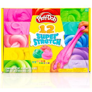 Play-Doh Super Stretch 12-Pack Playdoh Variety Kit Kids Gifts Popular Toys Pa Play-Doh Super Stretch 12-Pack Playdoh Variety Kit Kids Gifts Popular Toys Pa