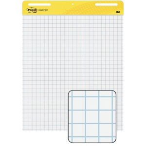 3M Post-it Super Sticky Easel Pads With 1"""" Grid Lines 25"""" x 30"""" White 3M Post-it Super Sticky Easel Pads With 1"""" Grid Lines 25"""" x 30"""" White