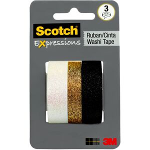 Scotch Expressions Glitter Tape 3 Rolls Assorted Sizes Great for Decorating a Scotch Expressions Glitter Tape 3 Rolls Assorted Sizes Great for Decorating a