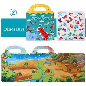 Unbranded (Dinosaurs) Early Education Reusable Sticker Book Matching Game Montessori Toys Unbranded (Dinosaurs) Early Education Reusable Sticker Book Matching Game Montessori Toys