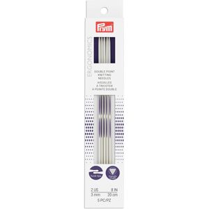 Prym Pyrm Ergonomics 8-Inch Double-Point Knitting Needle Size 2 (5-Pack) Prym Pyrm Ergonomics 8-Inch Double-Point Knitting Needle Size 2 (5-Pack)
