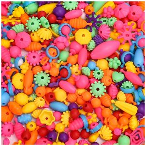 Unbranded Bead Crafting Toddler Kit With Plastic Pop Beads For Early And Play Development Unbranded Bead Crafting Toddler Kit With Plastic Pop Beads For Early And Play Development