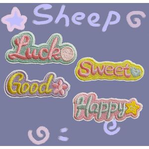 Unbranded (As show, One size) Set of 4 models smiley stickers small flowers sun English le Unbranded (As show, One size) Set of 4 models smiley stickers small flowers sun English le