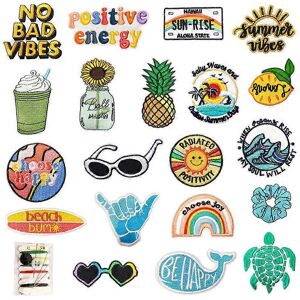 Unbranded (As show, One size) A set of 20 summer wind cloth stickers beach travel scenery Unbranded (As show, One size) A set of 20 summer wind cloth stickers beach travel scenery