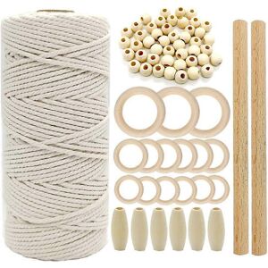 Unbranded (As show, One size) Macrame Kit for Beginner 3mm Macrame Wire Macrame Rope 3mm M Unbranded (As show, One size) Macrame Kit for Beginner 3mm Macrame Wire Macrame Rope 3mm M
