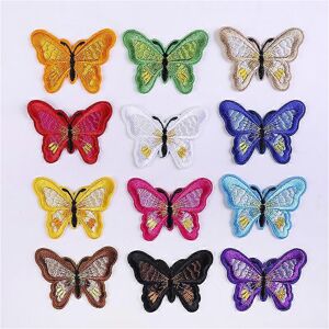 Unbranded (As show, One size) (12 Pcs Butterflies) Multicolor Patches Random Mix Handmade Unbranded (As show, One size) (12 Pcs Butterflies) Multicolor Patches Random Mix Handmade