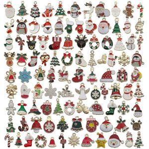 Unbranded (As show, One size) Mix 100 Christmas drip oil alloy diy ornament accessories Sa Unbranded (As show, One size) Mix 100 Christmas drip oil alloy diy ornament accessories Sa