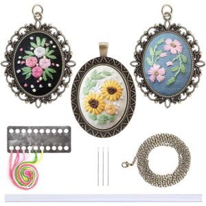 Unbranded (As show, One size) 3 Pack Vintage DIY Embroidery Starter Kit,Embroidery Crafts Unbranded (As show, One size) 3 Pack Vintage DIY Embroidery Starter Kit,Embroidery Crafts